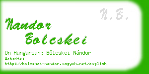 nandor bolcskei business card